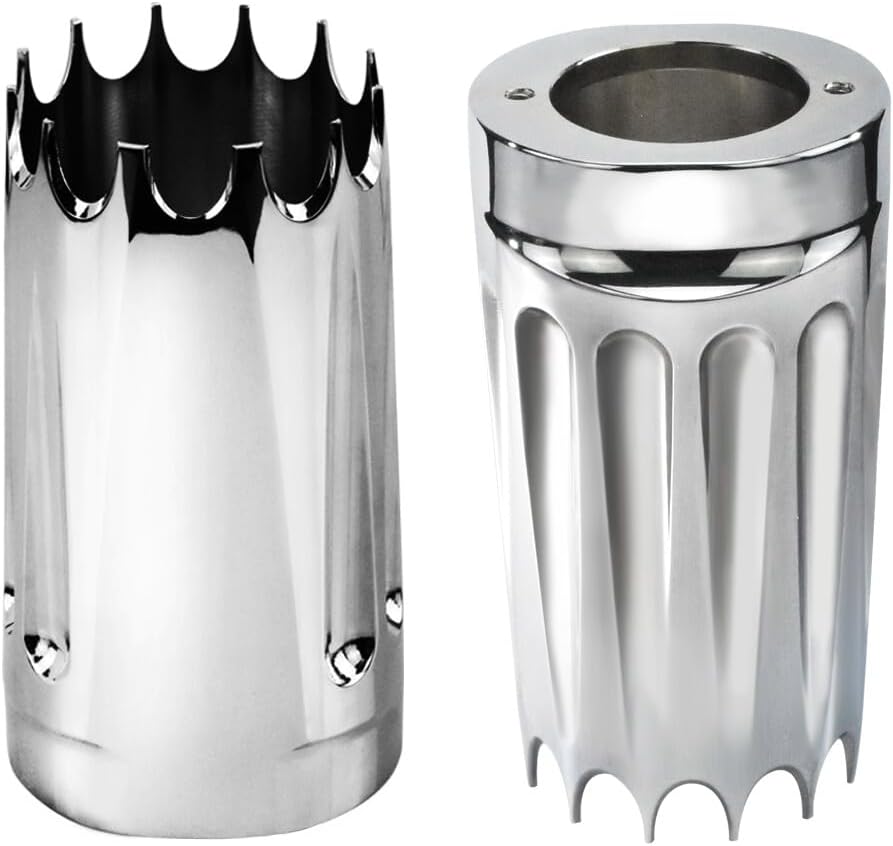 ya 2 8.15 Chrome CNC Slider Fork Cover Fit for Harley Touring Electra Road Glide 1984-2023