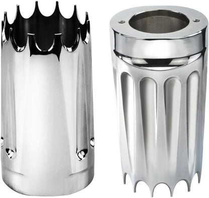 ya 2 8.15 Chrome CNC Slider Fork Cover Fit for Harley Touring Electra Road Glide 1984-2023