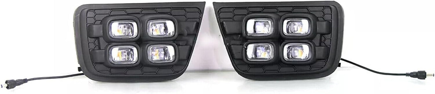 ya 3 8.24 baidi 1 pair LED DRL turn signal lights for Toyota 4Runner 2006-09 fog light upgrade kit 