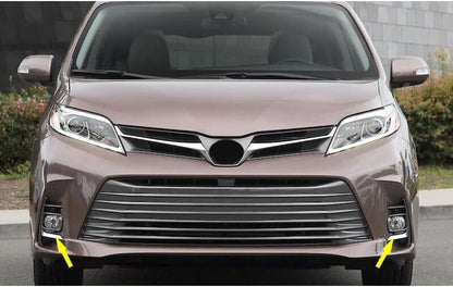 ya 4 8.24 baidi Pair of Left and Right Fog Light Bezel Trim Covers Fits 2018-2020 for Toyota for SIENNA 