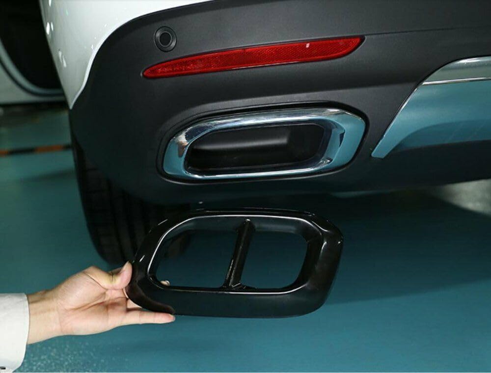 ya 6 8.14 Black ABS Car Exhaust Muffler Tail Pipe Trim For Benz GLC GLE GLS X253 W167 2020