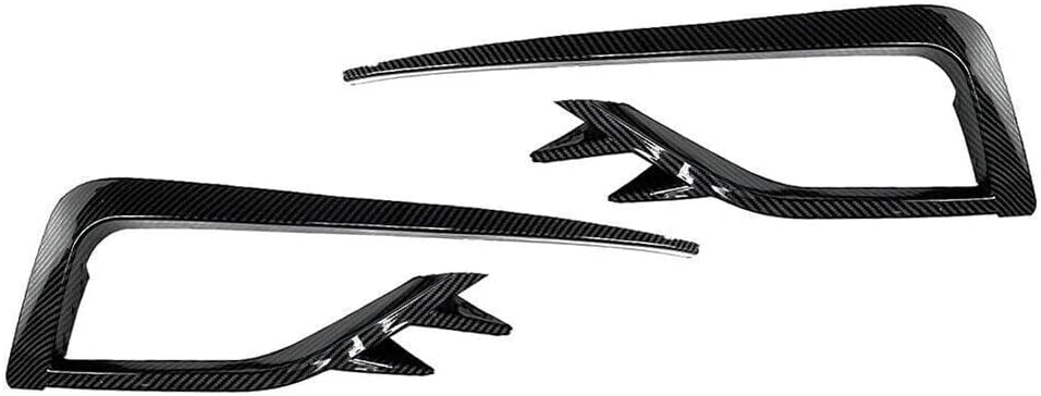 ya 4 8.24 baidi for VW for Golf MK7.5 2017-2019 2018 Carbon Fiber Fog Light Cover Bumper Grille Trim