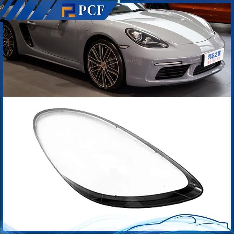 ya 4 8.14 Suitable for Porsche 718 Boxster/Cay for MAN 982 2017-2022 Right headlight protective cover transparent Pc + glue 