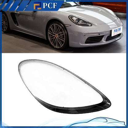 ya 4 8.14 Suitable for Porsche 718 Boxster/Cay for MAN 982 2017-2022 Right headlight protective cover transparent Pc + glue 