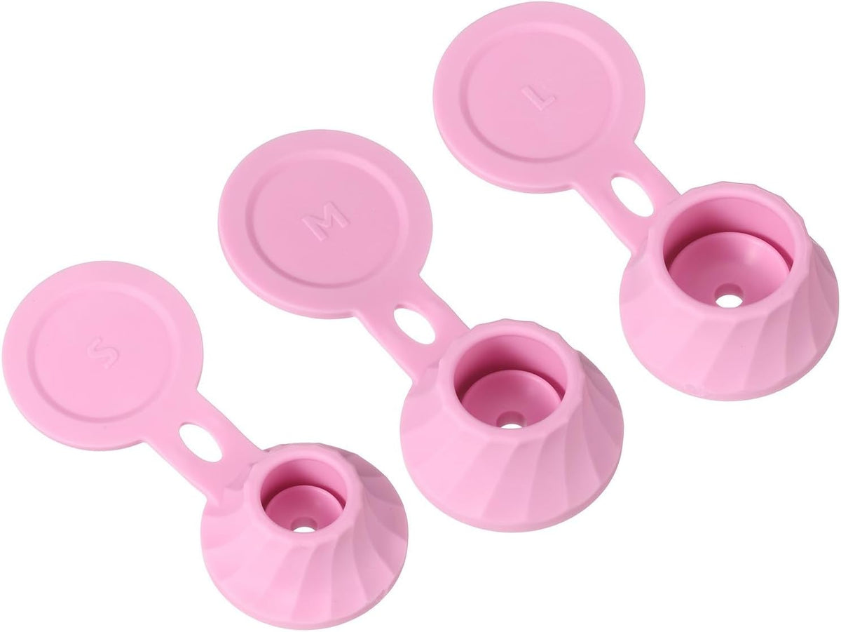 ya 14 9.20 baidi 3 Pcs Bottle Emptying Caps 3 Sizes Shampoo ide Down Bottle Caps, Pink-1