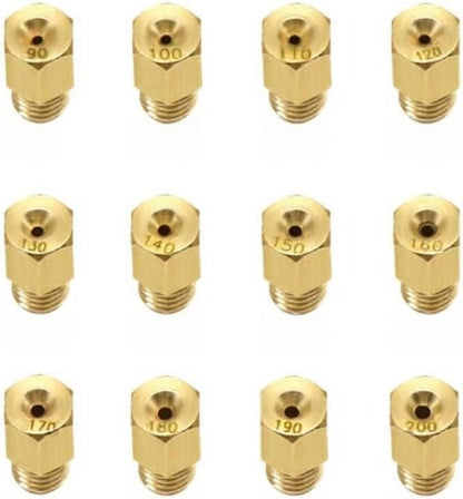 ya 2 8.15 Pack Of 12 Carburetor Main-Jet For Mikuni VM TM Carb #90- #200 Jets Motorcycle