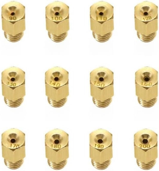 ya 2 8.15 Pack Of 12 Carburetor Main-Jet For Mikuni VM TM Carb #90- #200 Jets Motorcycle