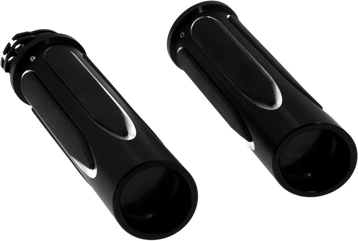 ya 11 9.14 baidiCNC 1 Handlebar Hand Grips for Harley Touring Road King Electra Glide 1996-2007