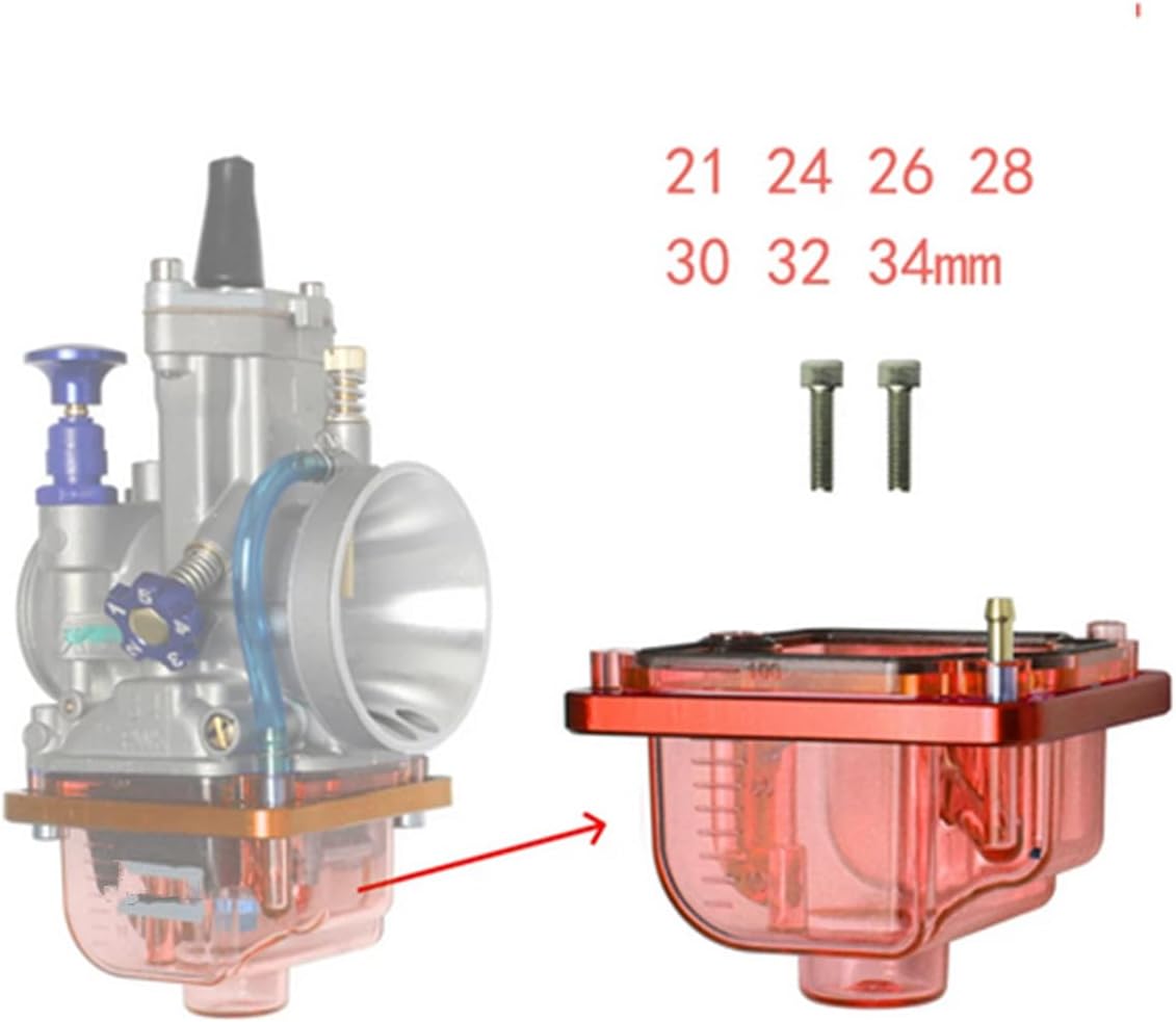 ya 13 9.15 baidi Motorcycle Carburetor Float Bowl Transparent Orange Shell For PWK I/II/III Carb