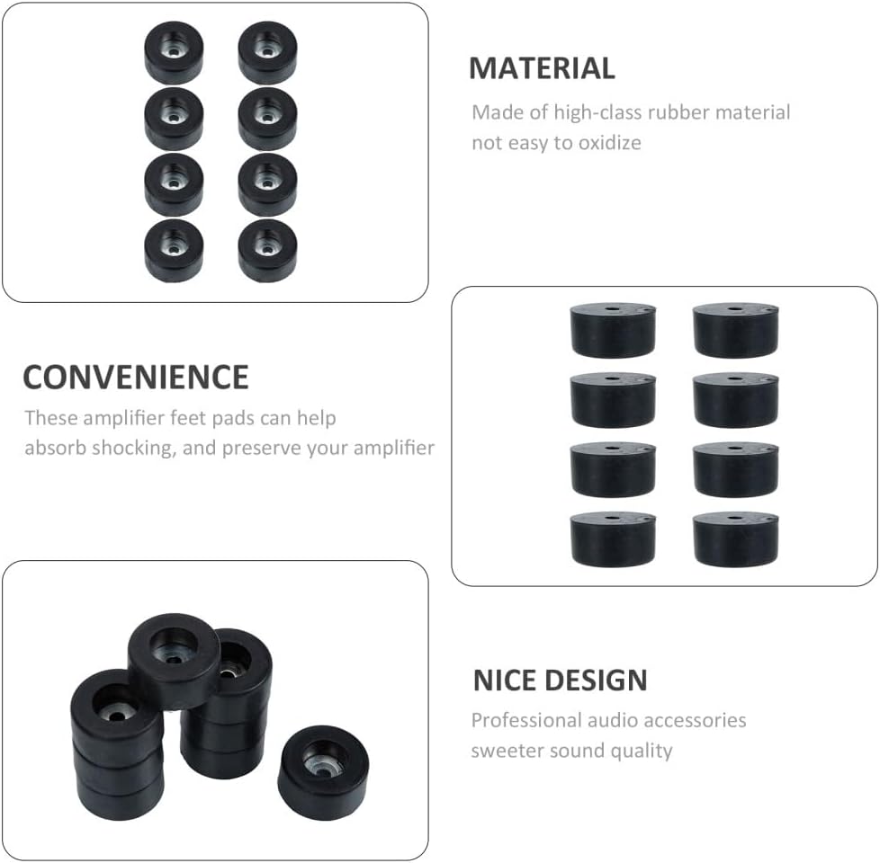 ya 26 10.21 baidi 2 Count Speaker Mat Shock Base Pad Rubber Isolation Feet Foot Pads Spike Discs-2