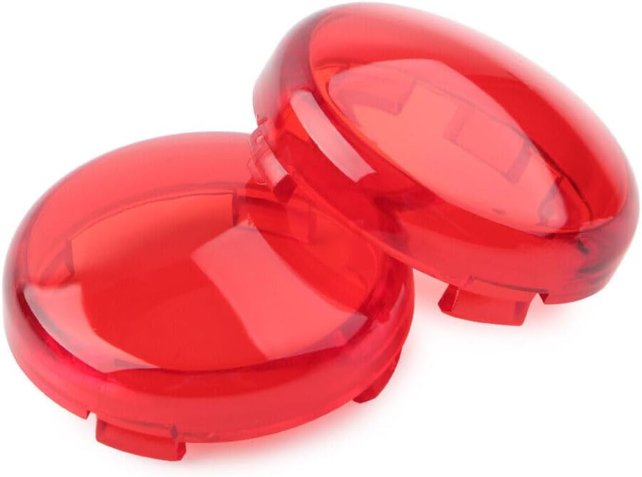 ya 2 8.15 2-piece motorcycle turn signal light lens cover red for Harley Sportster Road King