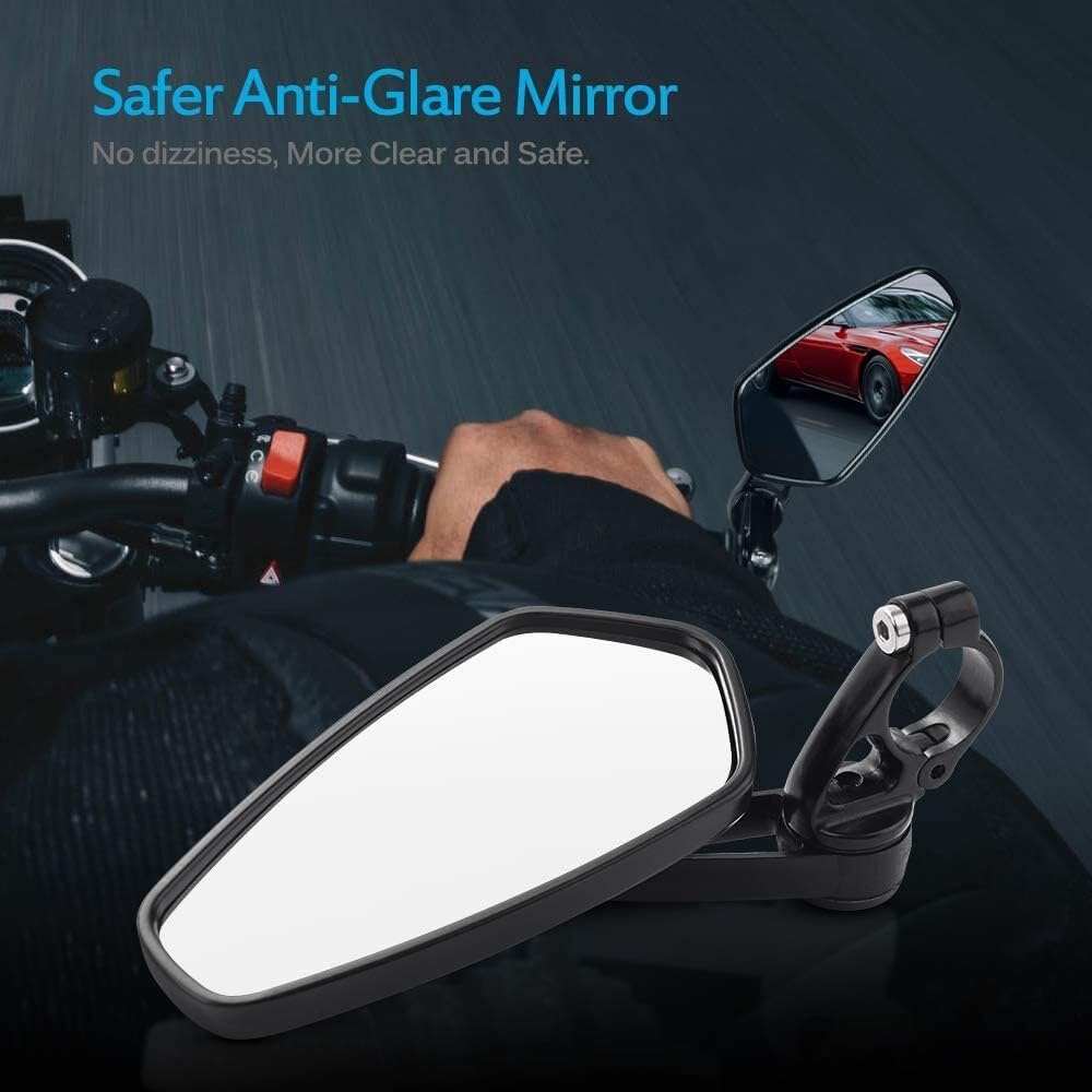 ya 13 9.15 baidi Universal 7/8 22mm Motorcycle Handle Bar End Rearview Side Rear View Mirrors