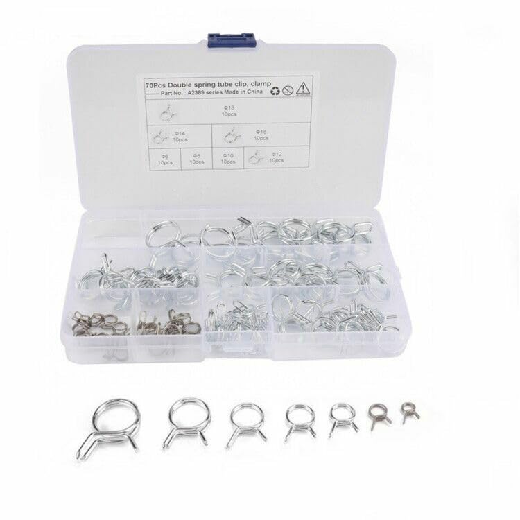 ya 6 8.14 70pcs ¦µ6-¦µ18 Spring Clip Vacuum Fuel Oil Hose Line Band Clamp Motorcycle ATV