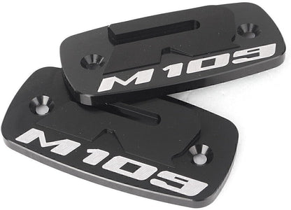 ya 6 8.24 baidi 2x Brake Reservoir Caps Cover Fit for Suzuki Boulevard M109R 2007-2016 Black