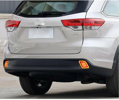 ya 4 8.24 baidi for Toyota Highlander 2014-2019 LED Car Rear Bumper Fog Light Turn Signal Light 