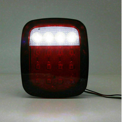 ya 10 9.16 zhengce 2x for Jeep for Wrangler JK TJ CJ YJ Square Stop Turn Tail backup 16LED Mar