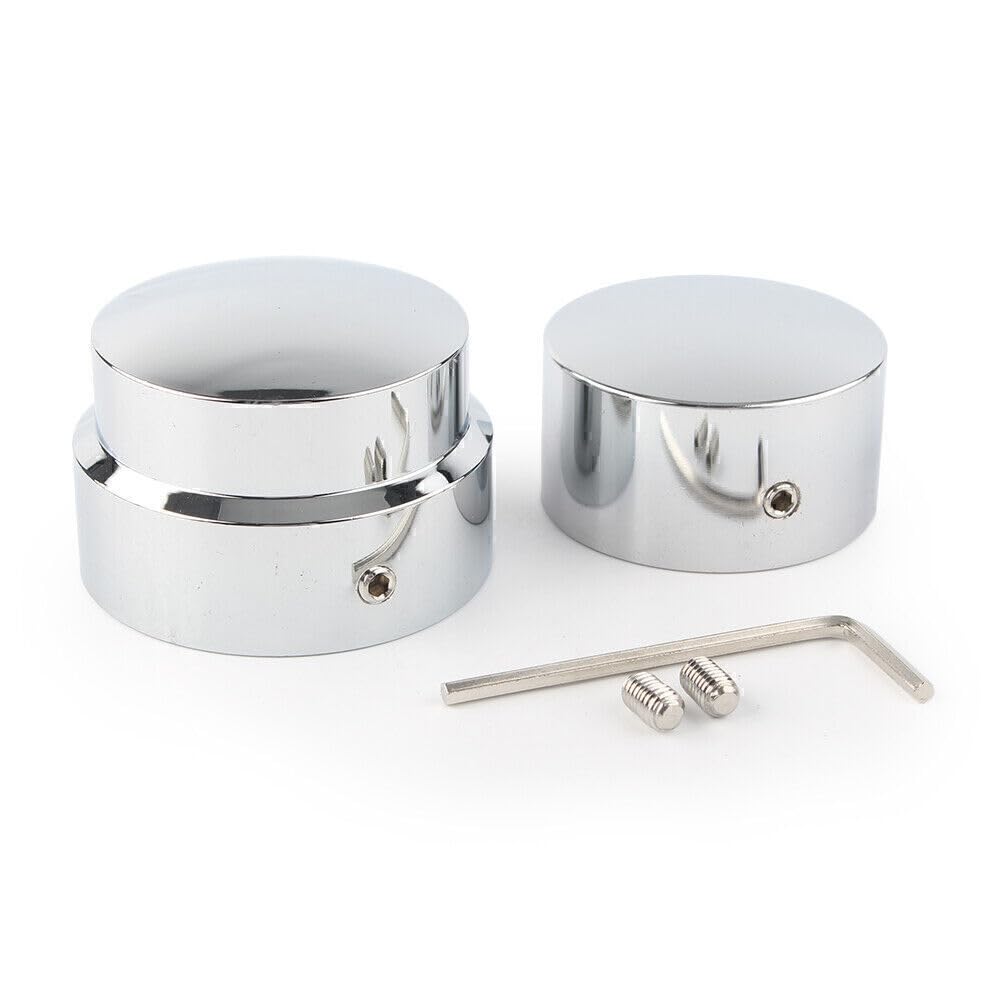 ya 6 8.14 for Harley 2015-Later XG 2008-Later XL Dyna 2X Chrome Rear Axle Nut Cover Sets