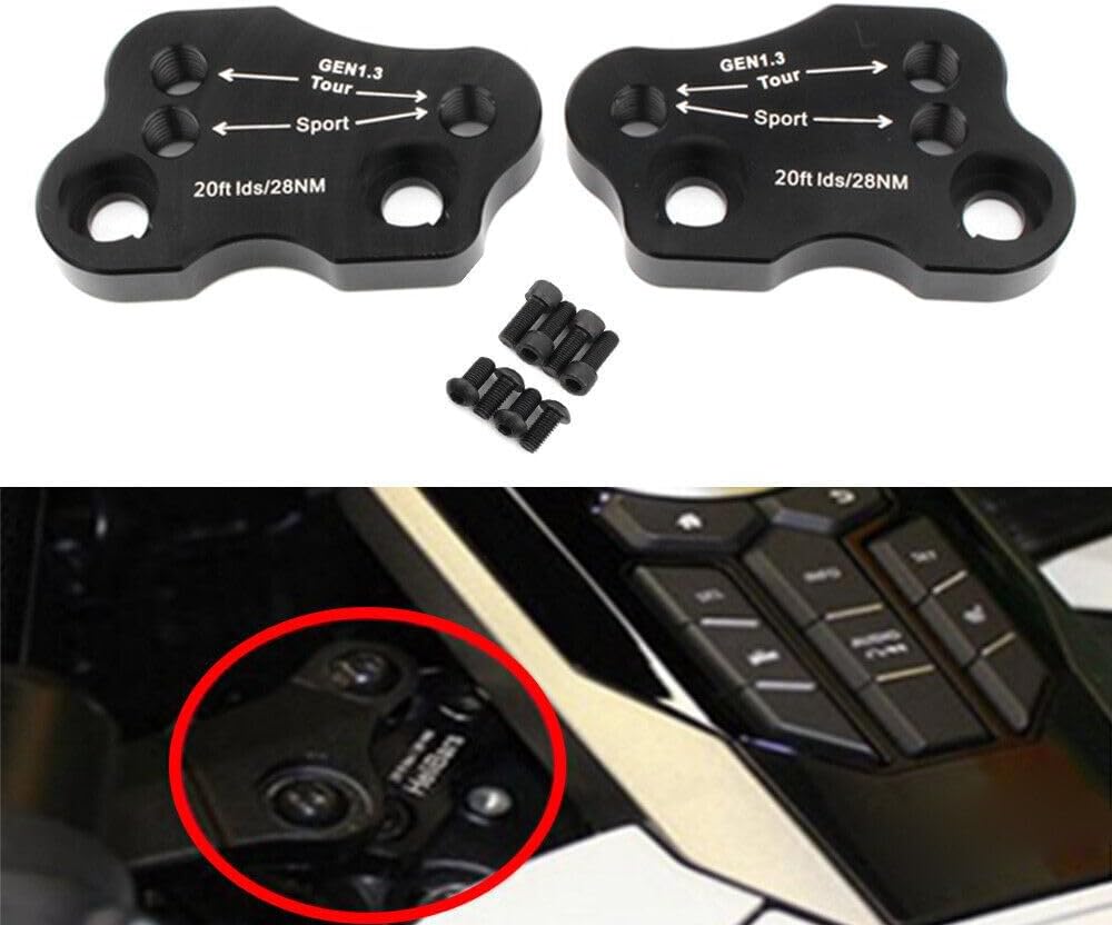 ya 13 9.15 baidi Motorcycle Adjustable Handlebar Risers Adapter BLK for Honda Goldwing GL1800 2018-20