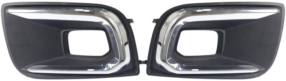 ya 4 8.10 2PCS Front Left Right Bumper Fog Lamp Bezel Cover for Toyota Sequoia 2018-2021