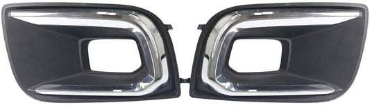 ya 4 8.10 2PCS Front Left Right Bumper Fog Lamp Bezel Cover for Toyota Sequoia 2018-2021