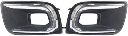 ya 11 9.14 zhengce 2PCS Front Left Right Bumper Fog Lamp Bezel Cover for Toyota Sequoia 2018-2