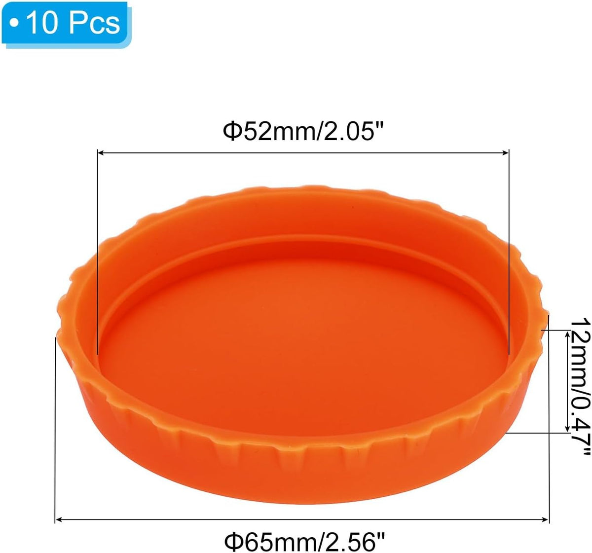 ya 14 9.20 baidi Silicone Soda Can Lids, 10Pcs Re ble Drink Cans Protector Cover Cap Orange-1