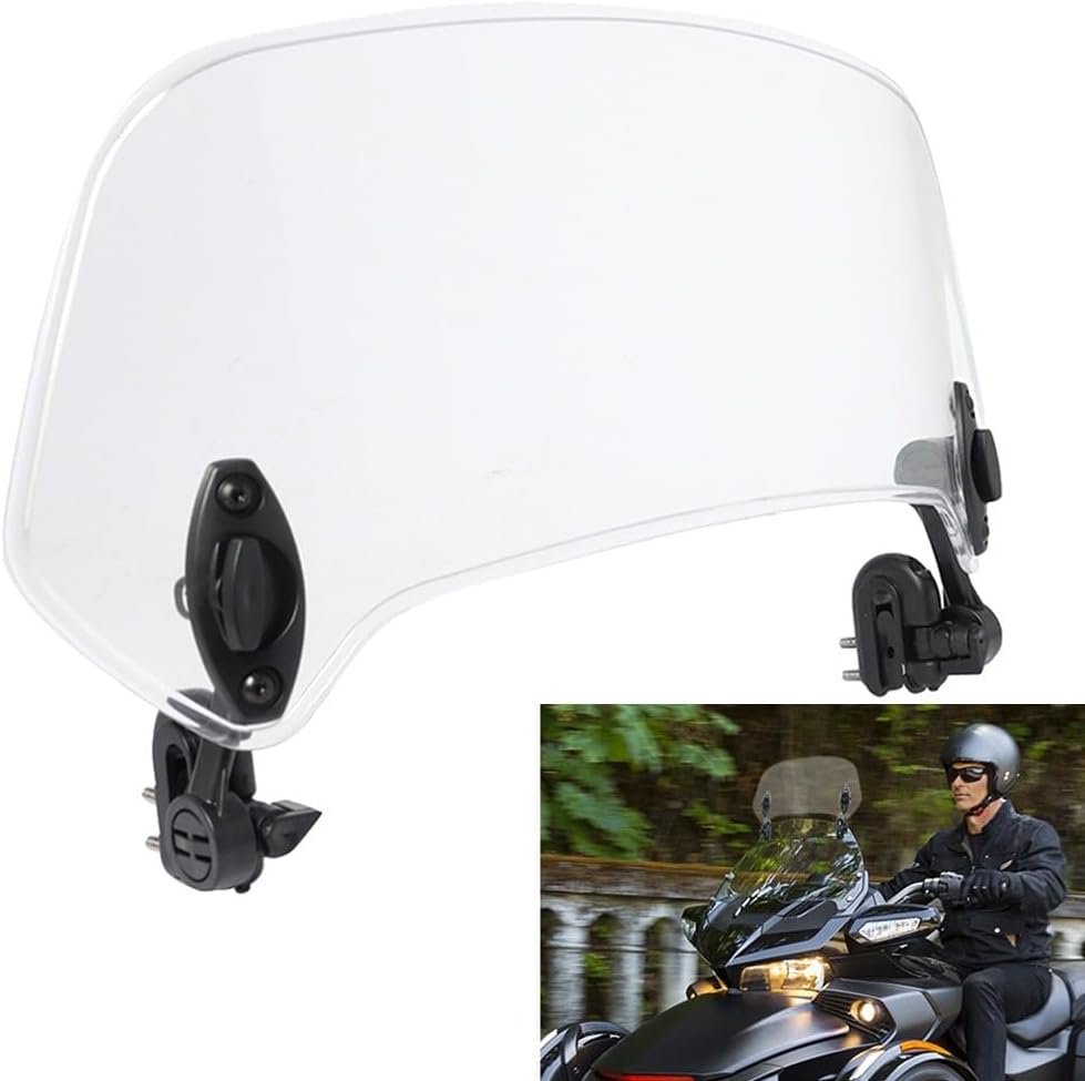 ya 2 8.15 Motorcycle Windshield Adjustable Wind Screen Deflector Extension Spoiler