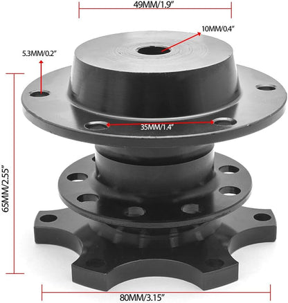 ya 10 9.16 zhengce Sports Steering Wheel Quick Release Snap Off Boss Kit Hub Adapter Blk Unive