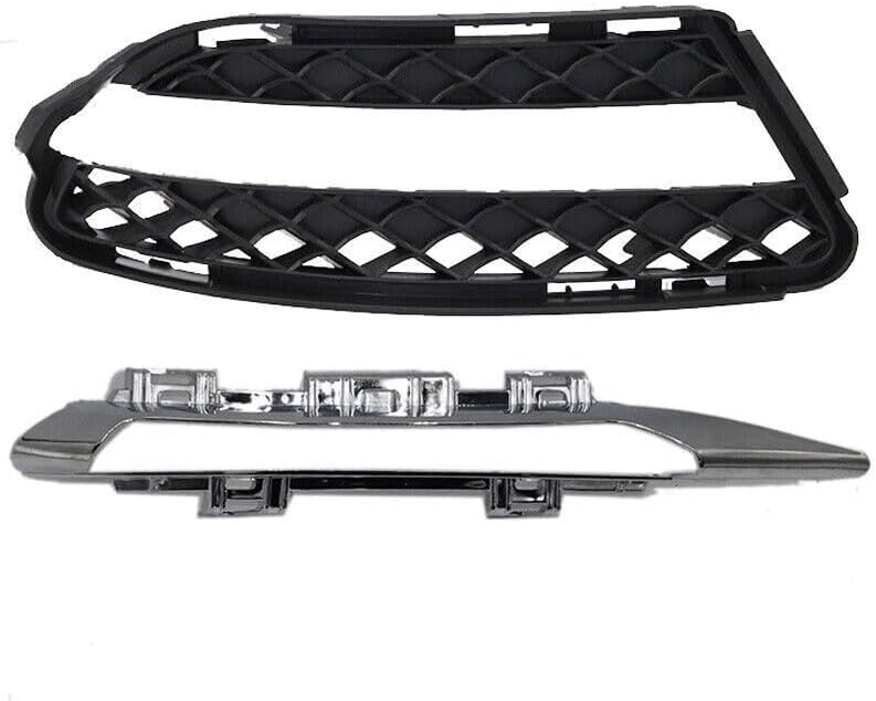 ya 4 8.14 Front bumper fog lamp mesh grille chrome trim fits Mercedes W221 S350 S550