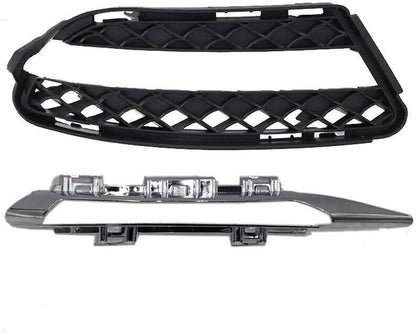 ya 4 8.14 Front bumper fog lamp mesh grille chrome trim fits Mercedes W221 S350 S550