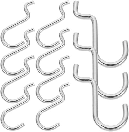 ya 26 10.21 baidi 2 PCS Iron Wire Hook Gara Hooks Peg Board Hangers Silver Pegboard J