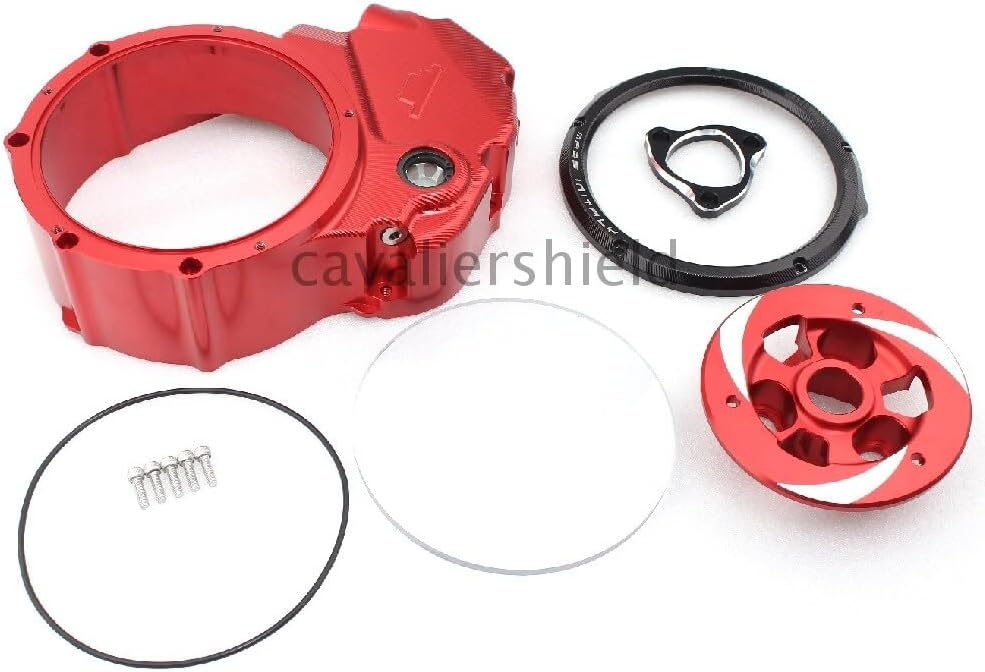 ya 23 10.7 baidi Clear Clutch Cover+Pressure Plate+Spring Retainer Ring for Ducati Xdiavel Diavel