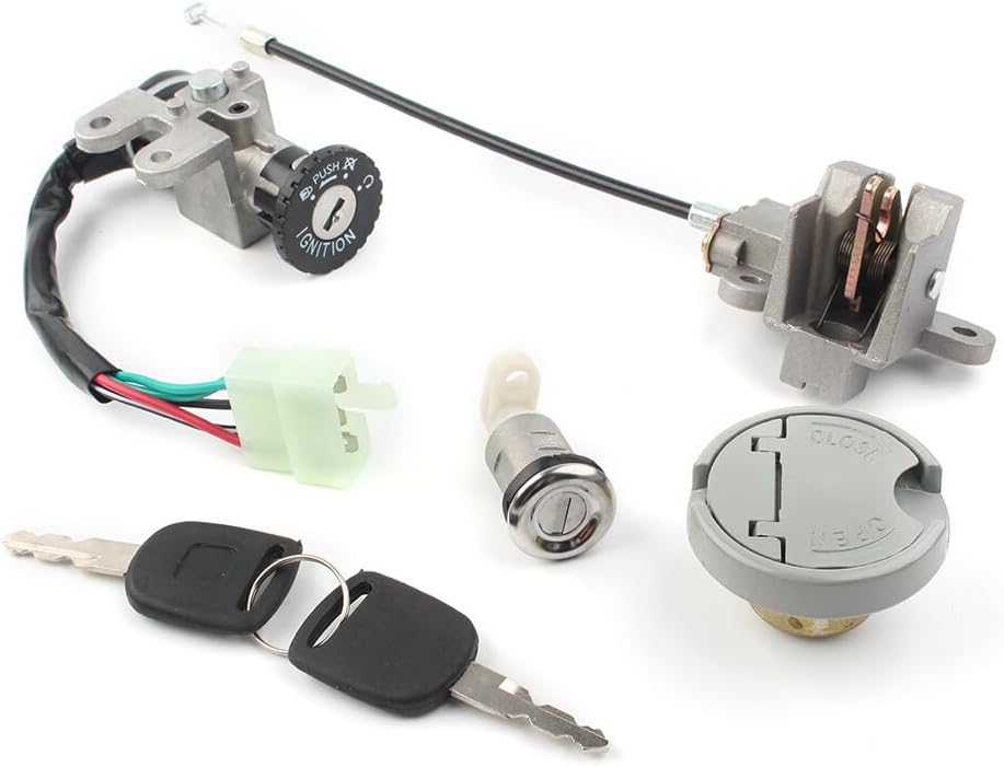 ya 4 8.14 Ignition Lock Switch Fuel Cap Tank Cover for Chinese Scooter GY6 49cc 50cc