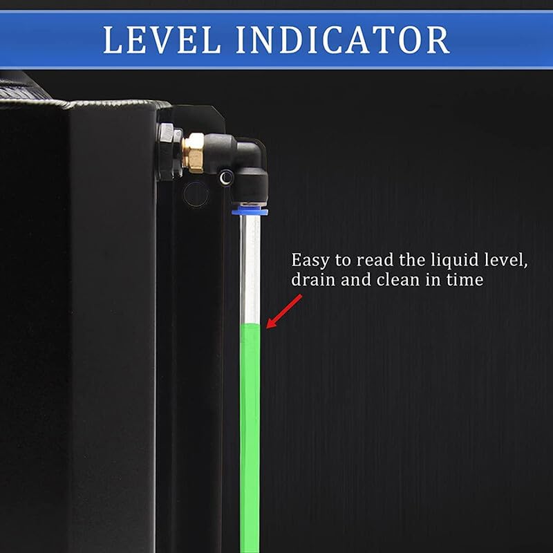 ya 2 8.15 1 Liter Black Aluminum Radiator Coolant Overflow Bottle Recovery Tank Reservoir