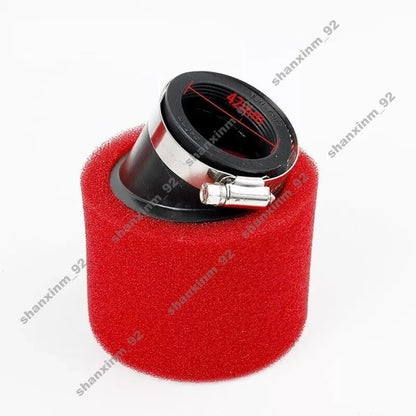 ya 5 8.10 Red 42mm Angled Foam Pod Air Filter for 125cc140cc Pit Dirt Bike GY6 150cc Moped
