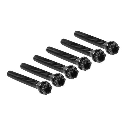 ya 6 8.14 6pcs Bolts Torx Head Flange Screws M6x45mm Black for Motorcycle Bike