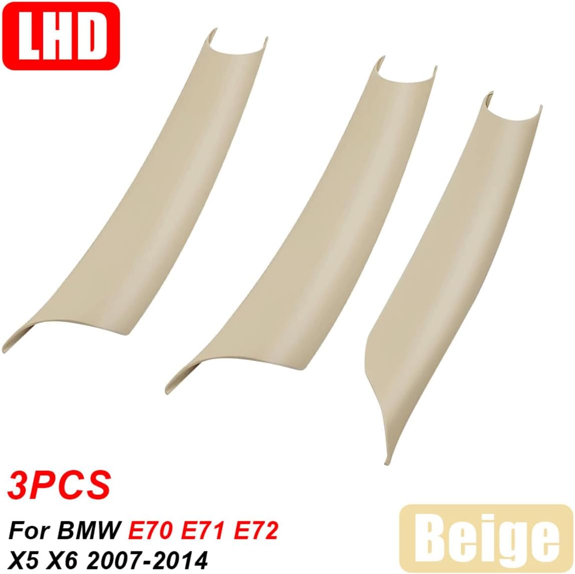 ya 2 8.24 baidi 3X LHD car Door Handle Door Opener Interior Handle Cover for BMW X5 X6 E70 E71 07-13