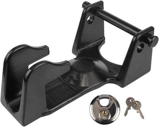 ya 4 8.8.2 TL-50 Gooseneck Hitch Lock W/Key Padlock for RVs Livestock Hauler Trailer Black