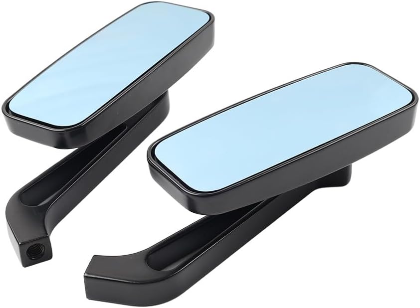 ya 13 9.15 baidi Rectangle Motor Rear View Side Mirrors for Harley Street Glide Road King Black