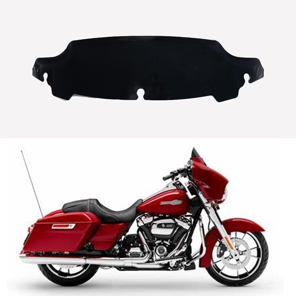 ya 23 10.7 baidi 4.5-inch black motorcycle wave windshield suitable for Harley Touring Glide 2014-2023 21-