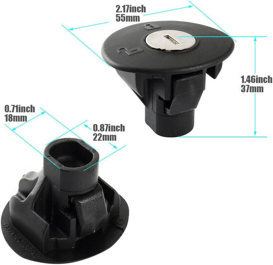 ya 5 8.10 8U5Z9C268B Locking Gas Tank Connector Cover for Ford for Lincoln with 2-Button New