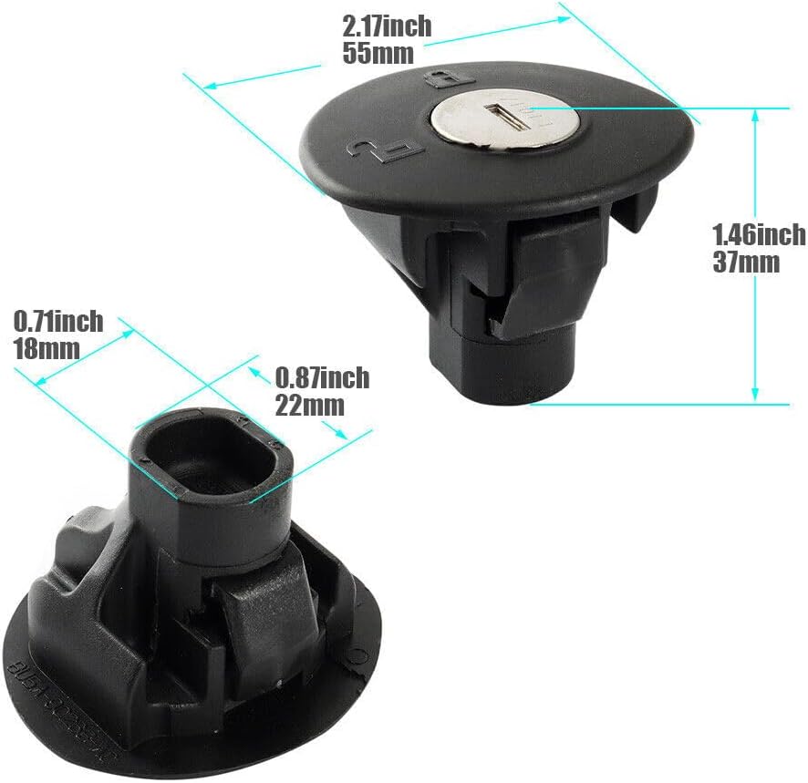 ya 8 8.24 baidi 8U5Z9C268B Locking Gas Tank Connector Cover for Ford for Lincoln with 2-Button New
