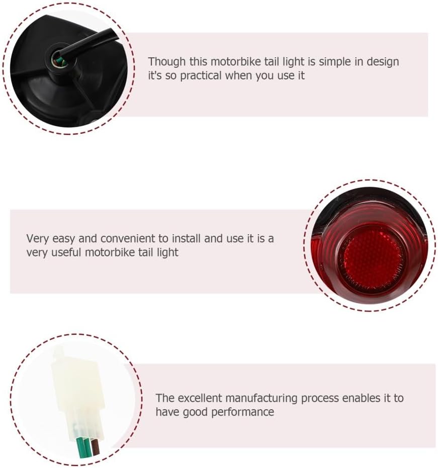 ya 6 8.24 baidi 1pc Motorcycle Taillight Practical Motorbike Tail Light Motorcycle Tail Lamp