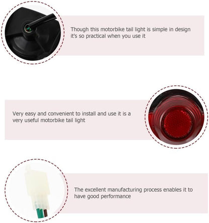 ya 6 8.24 baidi 1pc Motorcycle Taillight Practical Motorbike Tail Light Motorcycle Tail Lamp