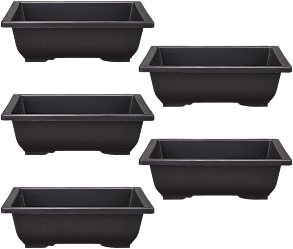 ya 26 10.21 baidi 5 Pcs Bonsai Pots tangular Flower Flowerpot Succulent Planter