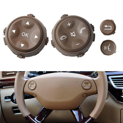 ya 8 8.24 baidi 4 Pack/Kit R&L Steering Wheel Switch Button Fits for Mercedes W221 S 2006-2009 