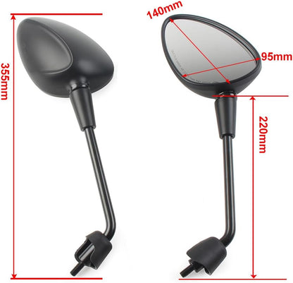 ya 2 8.15 Rearview Side Mirrors for Vespa GTS GTV 50 125 200 300 300ie Sprint Primavera150