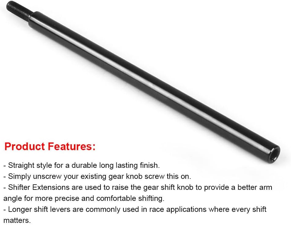 ya 4 8.24 baidi 10 10Inch M10X1.5 Shift Knob Extender Extension Lever Gear for Manual Shifter Rod
