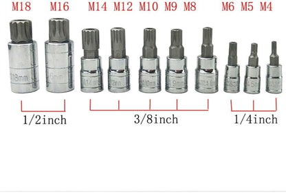 ya 14 9.20 baidi Grade Socket Tool Set of Ten Pieces Suitable for Wrenches
