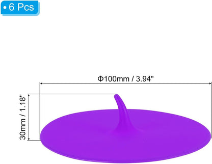 ya 14 9.20 baidi Silicone Cup Lids for Drinks, 6Pcs 3.9 Airtight Seal Mug Cup Cover Cap Purple-1